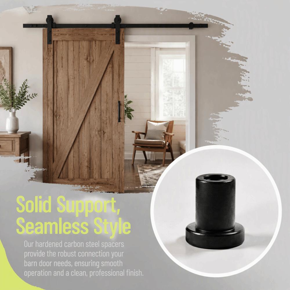 4pcs Carbon Steel Sliding Door Hardware Black Wall Track Spacers Barn Door Spacers  Barn Door