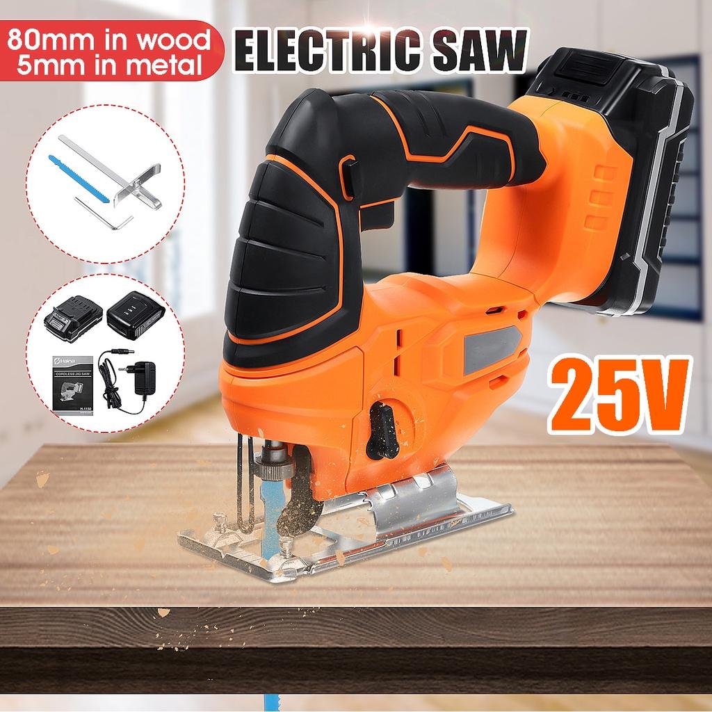 3000PM Cordless Jigsaw Adjustable Woodworking Electric Jig Saw Power Tool with 6000Mah Battery