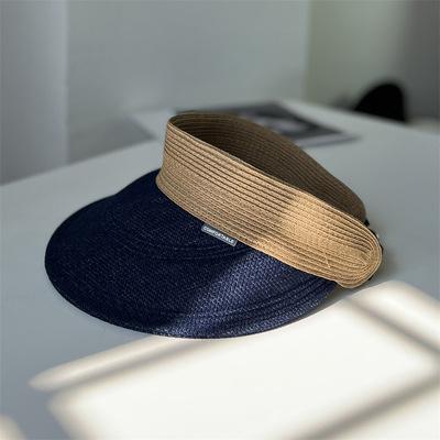 

INS French Summer Empty Top Hat Ladies Cowboy Casual Outdoor Sun Hat Sun Protection Breathable Caps Bob Jacquemus Chapeau 56-58CM