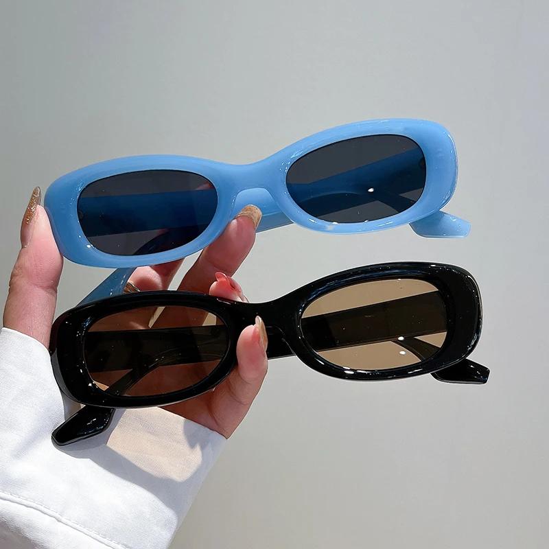 Small Oval Sunglasses for Women Fashion Gradient Vintage Trendy Sun Glasses Luxury Brand Designer Shades Eyewear Gafas De Sol