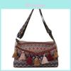 Ethnic Style Fringe Crossbody Bag With Wide Shoulder Strap For Daily Casual Use