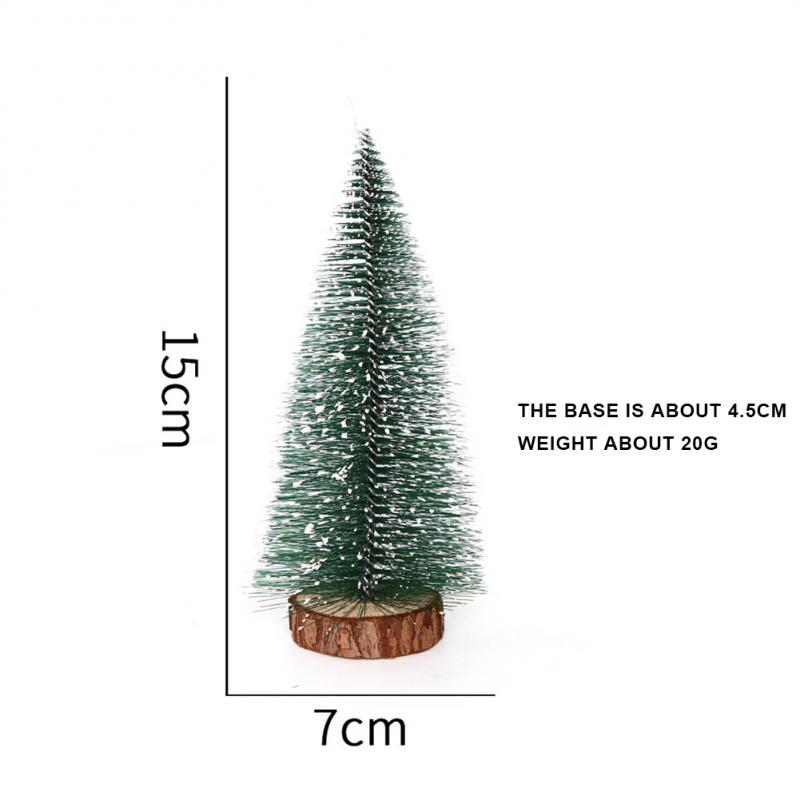 40-10cm Mini Pine Christmas Tree Artificial Tabletop Decorations Festival Plastic Miniature Trees New Year Xmas Party Ornaments
