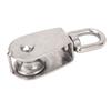 Marine Pulley Stainless Steel Lifting Single Pulley Block Wire Rope Hanging Towing Wheel for Sailboats Yachts Ship