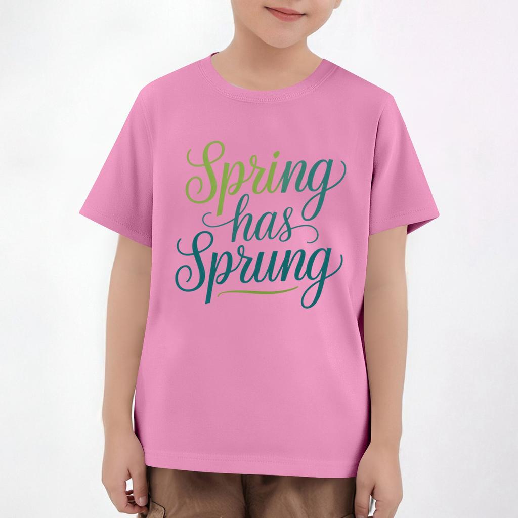 Easter Children's Neck Short Sleeve Print Top