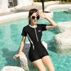 Costume da bagno da ragazza per allenamento Snellente Intero Boxer Conservativo Sport da piscina da corsa Costume da bagno caldo