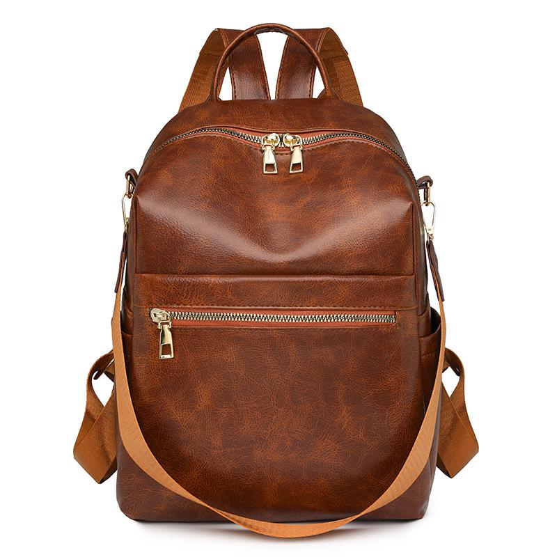 

Ladies Backpack Street Trend Large-capacity Travel Backpack коричневий