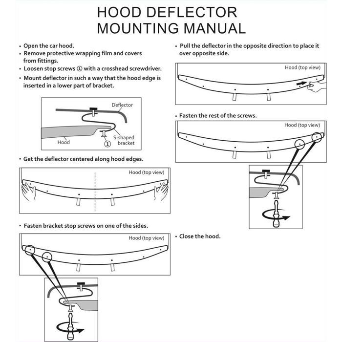 SCOUTT | Bra Capot Déflecteur Protection Pour Mazda 3 2013-2019 Berlina / Htb, Aérodynamique, Assemblage Facile