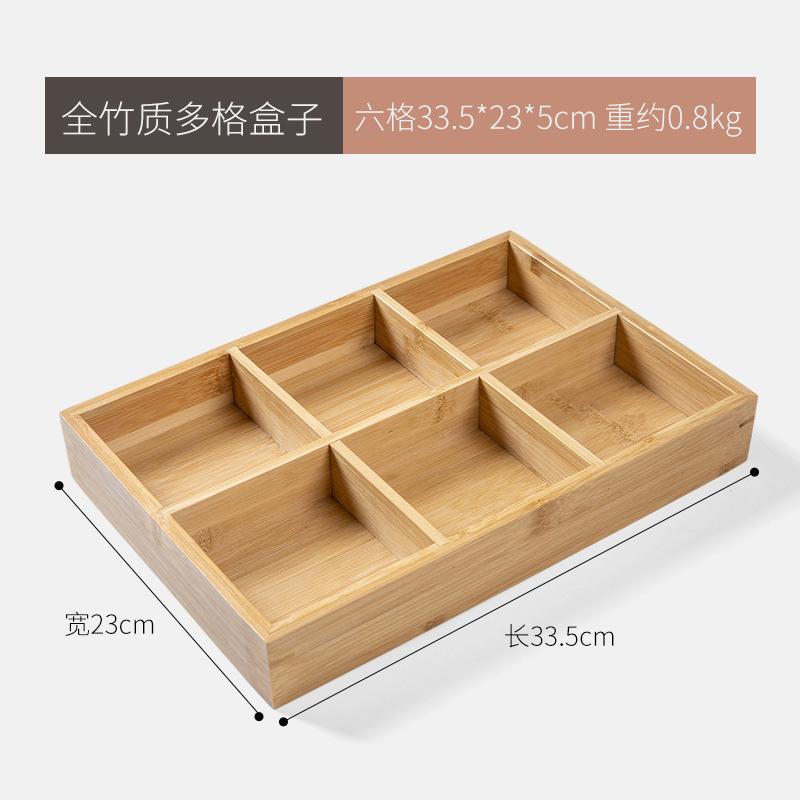 Bamboo Storage Box Geometric Square Grid Desktop Storage Container Jewelry Storage Box Make Up Organizer Jewelry Organizer