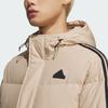Adidas Long Down Comfortable Casual Versatile Long Warm Down Jacket Unisex Outerwear Light-Brown JM9151