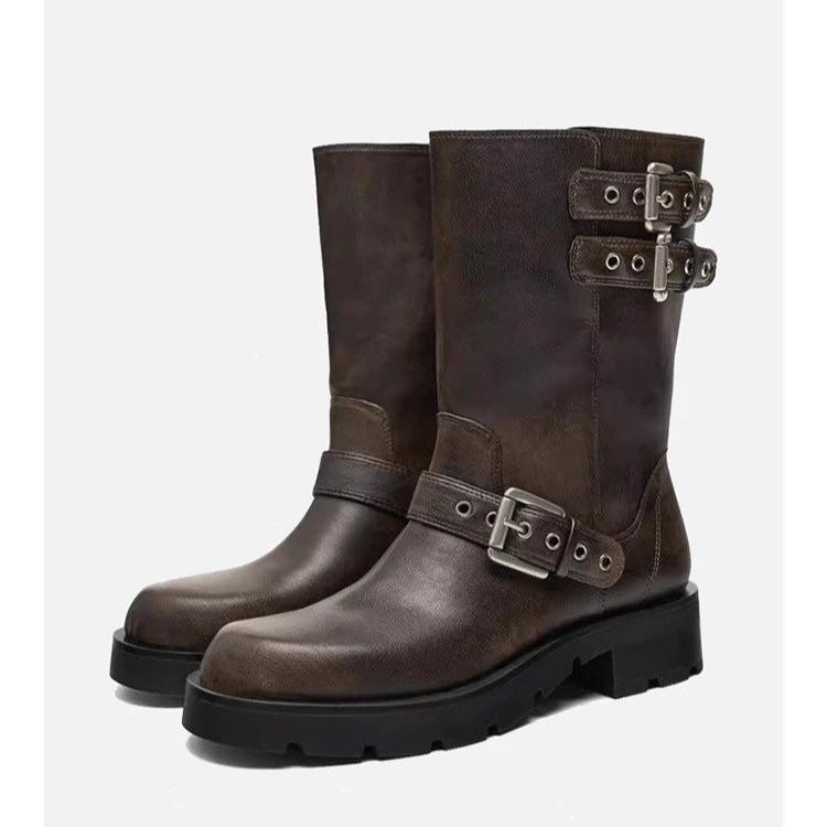 

Новые полусапоги женские осенние модные женские ботинки Chelsea Botas Mujer удобные спортивные туфли на платформе и каблуке для женщин 40 коричневый