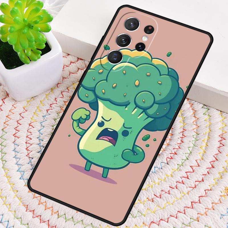 Funny Cartoon Broccoli Phone Case for Samsung Galaxy note 10 pro S26 Ultra S23 S24 FE S25 S21 S22 PLUS shockproof Cove