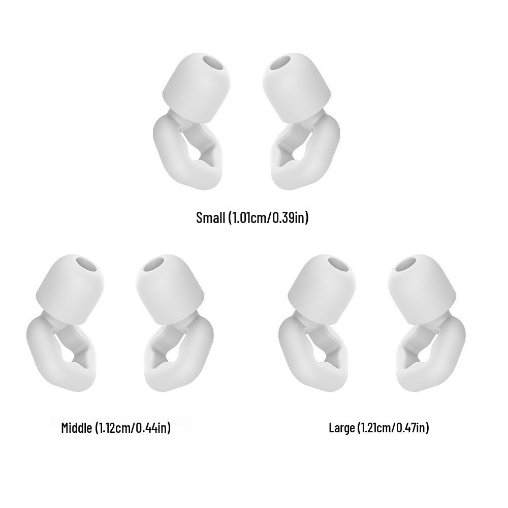 Multi-Size Noise Cancelling Silicone Earplugs Set for Swimming & Sleeping (S/M/L)