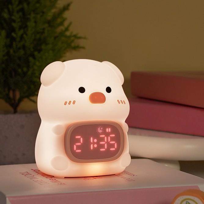 Piggy Alarm Clock: Smart Children's Bedside Night Light & Gift for Girls