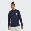 Nike Kroatien Akademie Profi-Fußballtraining Logo-Druck Reißverschluss Freizeitjacke Herren Oberbekleidung Marineblau DH4743-498