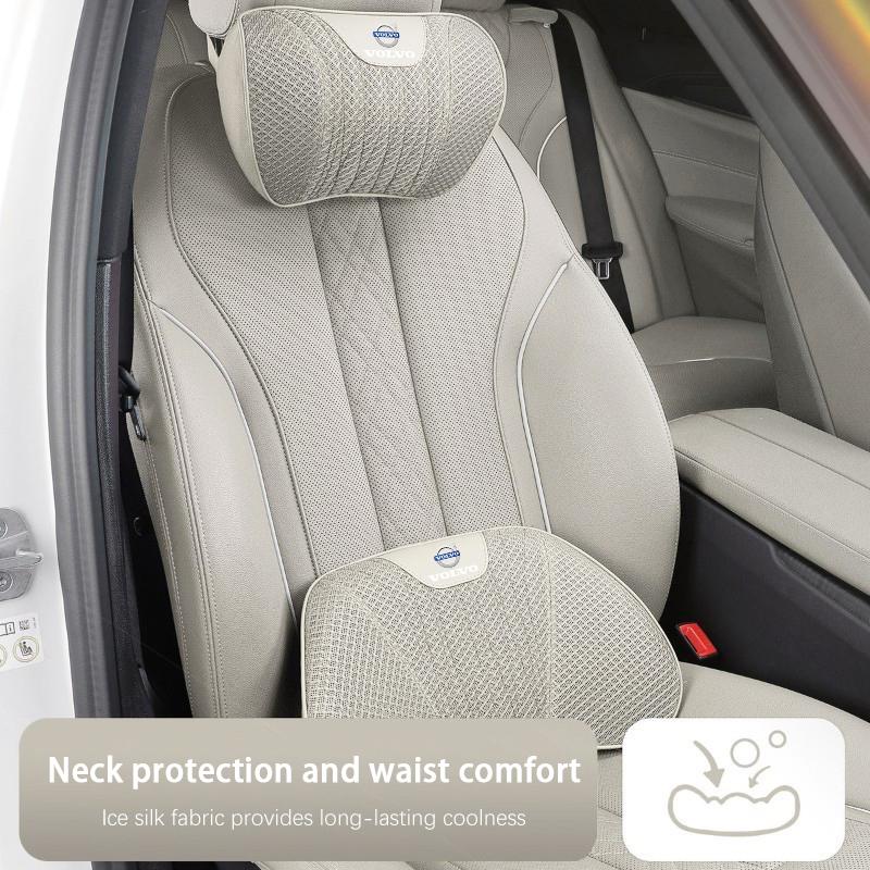 Car Neck Pillow Seat Cover Lumbar Support Headrest For Volvo Xc60 Xc90 V40 V60 S60 XC40 V50 V90 S80 C40 V70 XC70 C30 EX90 C70
