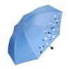 Paradise Umbrella Fresh Three Foldable Umbrella Dual-Use Portable Women's Vinyl UV-Proof Parasol Sun Umbrella