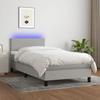 VidaXL Slat Bed Base with Mattress and LED, Upholstered Bed, Single Bed, Adult Bed for Interior Bedroom, 3132949