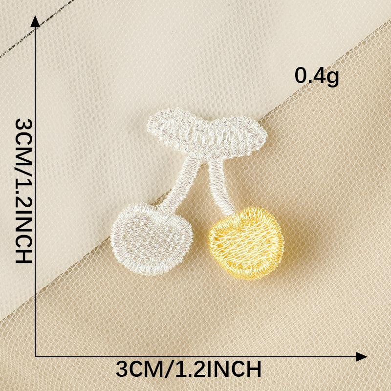 Computer Embroidery Label Hair Accessories Accessories Cherry Lace Embroidery Stickers Diy Patches Clothing Accessories Cloth Labels Cloth Stickers
