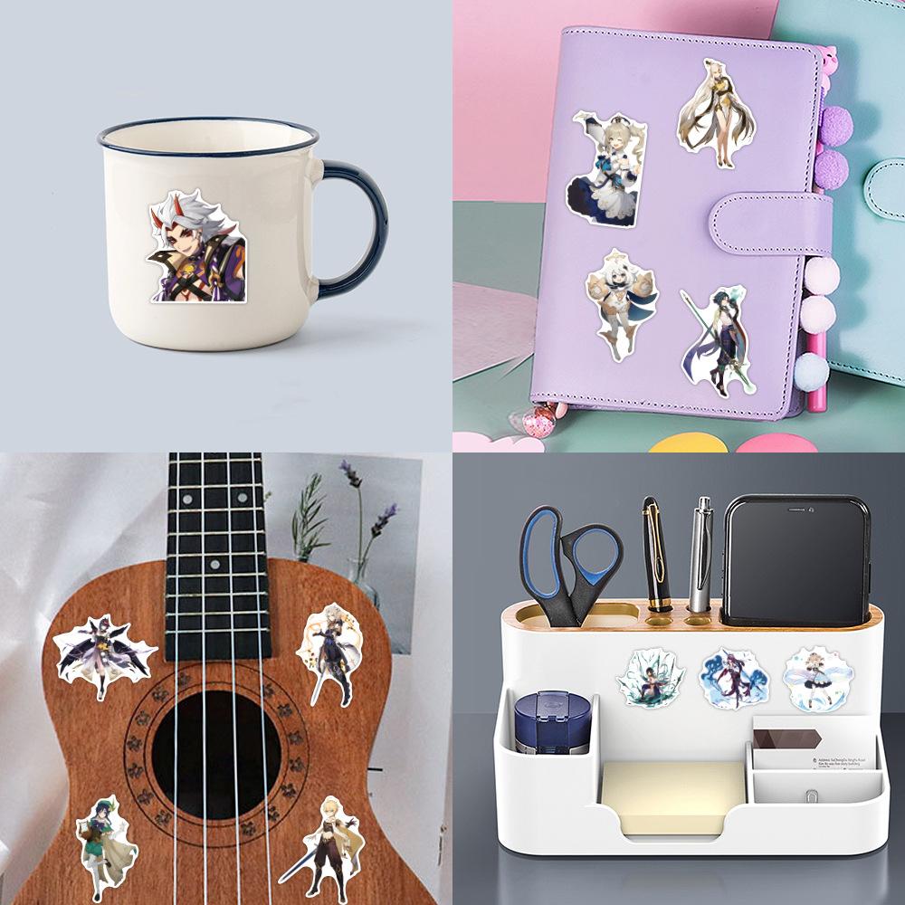50 Pictures of Genshin Impact Graffiti Stickers Decorative Helmet Computer Suitcase Mobile Phone Stickers