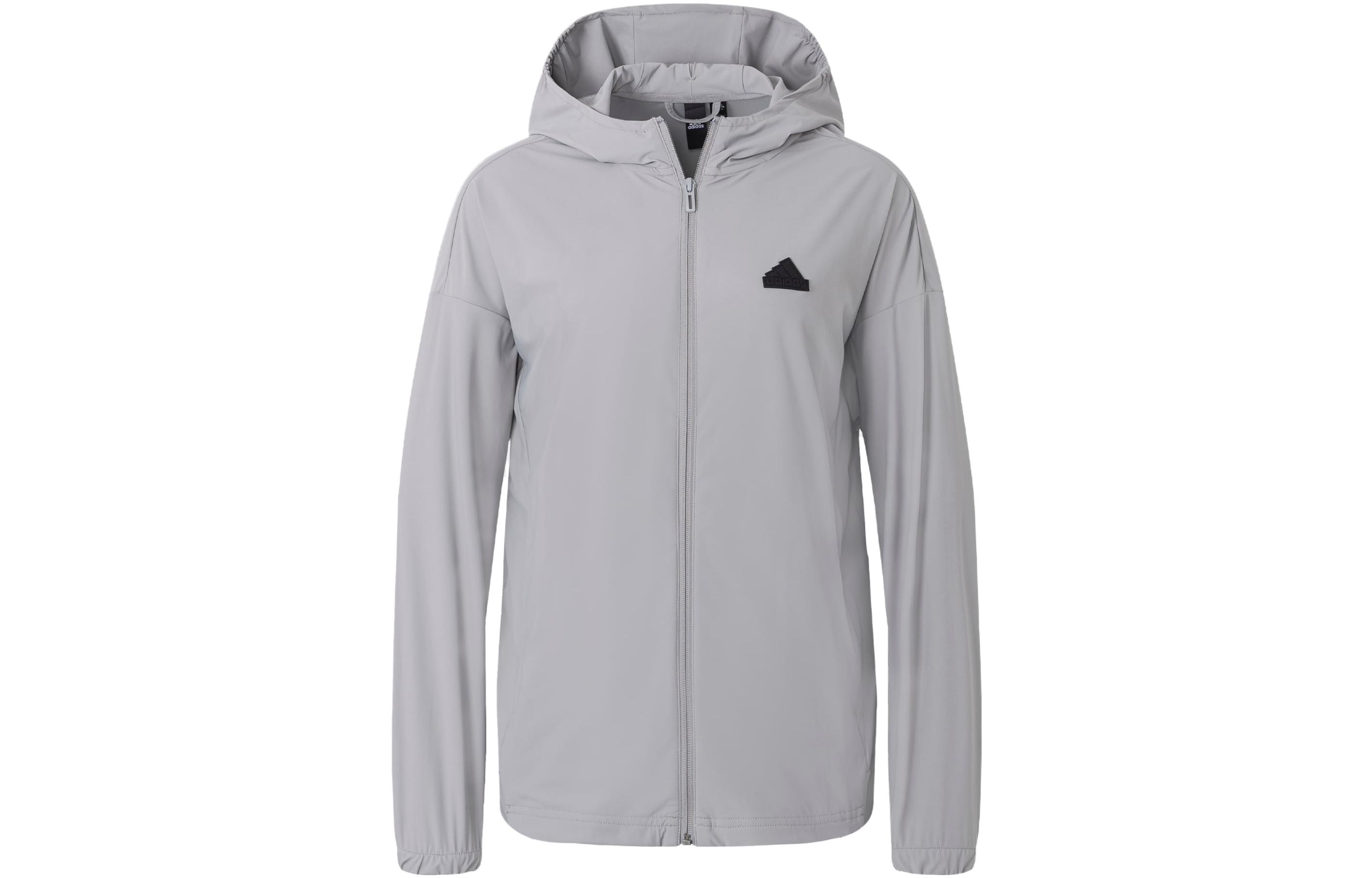 Adidas Jackets Women s Pure Ice Gray Hooded Moderate Other IT4356 S
