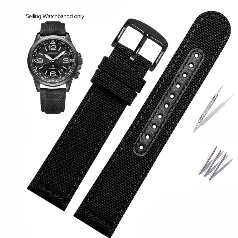 21mm 22mm Nylon Watchband For Seiko PROSPEX Watch Band Outdoor Sports Waterproof SRPC31J1 Male Series SSC295J1 Canvas Bracelet