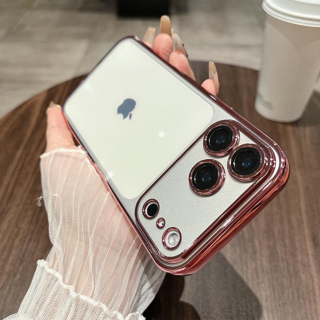 Electroplated TPU Hard Shell Thin Transparent TPU Case for iPhone 17 16 15 14 13 12 11 Pro Max Plus Cover