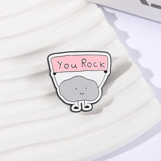 YOU ROCK Inspirational Cloud Brooch Zinc Alloy Lapel Badge Bag