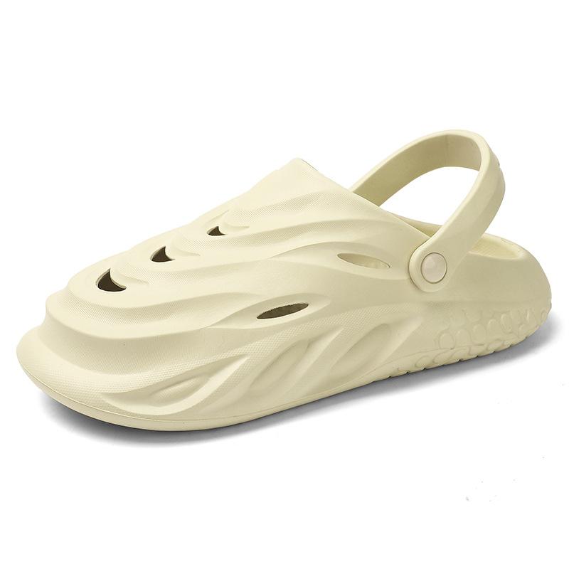 

Однотонные летние тапочки унисекс, мужские сабо на платформе, женские пляжные сандалии, уличная повседневная нескользящая садовая обувь, мужские пляжные сандалии 43