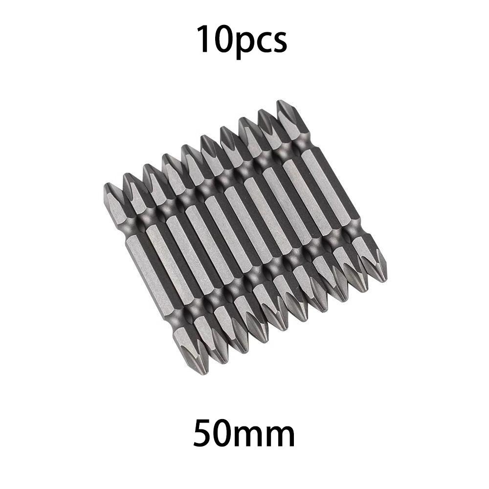 

10pcs Ultra-hard Magnetic Phillips Head Screwdriver Electric Drill Tungsten Carbide Bit Set 50mm