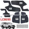 Toyota 4Runner LC90 1mm Kotflügelverkleidung Schmutzfänger Set (5 Stück, 30 Klemmen) - Schwarz