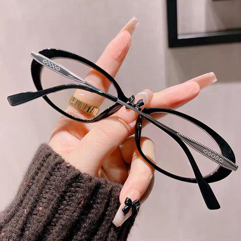 Oval Thick Frame Reading Glasses Fashion Anti Blue Light Optical Eyeglasses Ultralight Presbyopic Glasses for Elderly Women Men