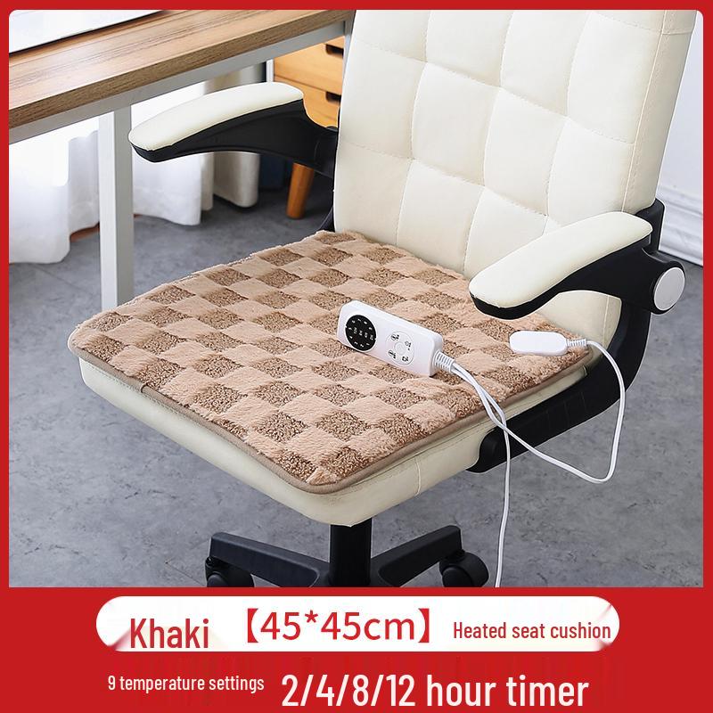 Electric Heated Chair Cushion Pad - Plug-in Warming Seat for Office