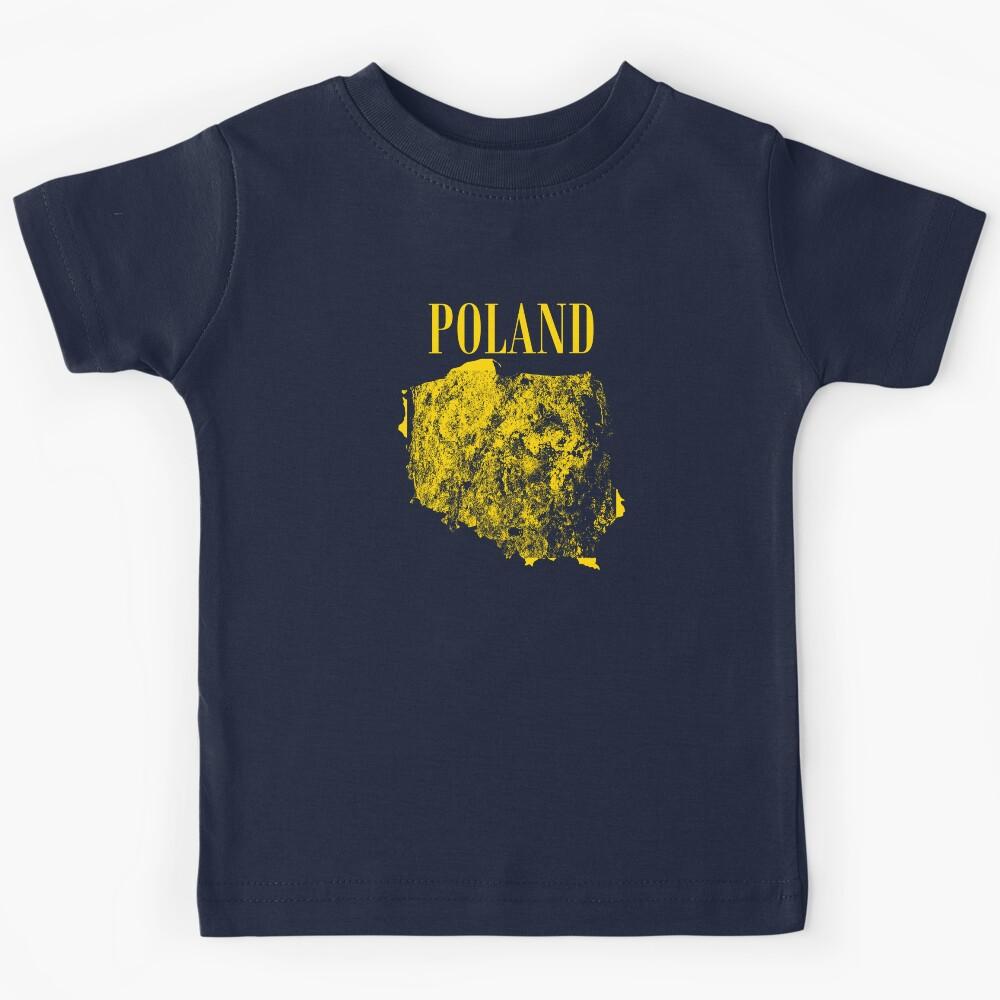 Distressed POLAND 90s Grunge Rock Style Kids T-Shirt 110