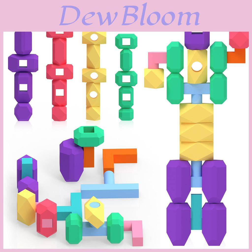 Giocattolo con Blocchi da Costruzione in Silicone per Bambini, Educativo, Fai da Te, Set Gioco Creativo per l'Apprendimento Precoce