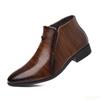 Nouvelles Bottes Homme Printemps Rétro Minimalistes Bout Pointu Fermeture Éclair Cheville Homme Mode Polyvalentes Chaussures Habillées Homme Automne Hiver