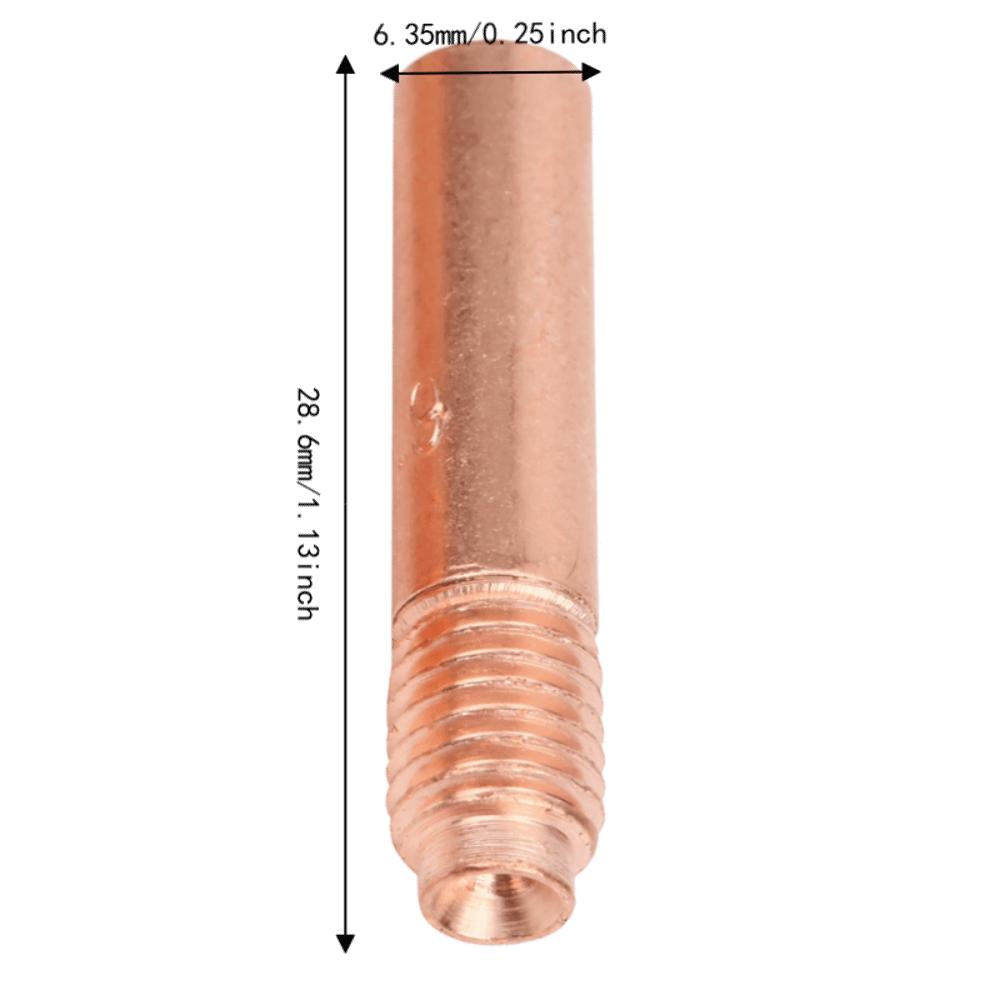 20Pcs Smooth Surface Welding Nozzle Set Stable Performance Copper Welding Nozzles Welding Repair