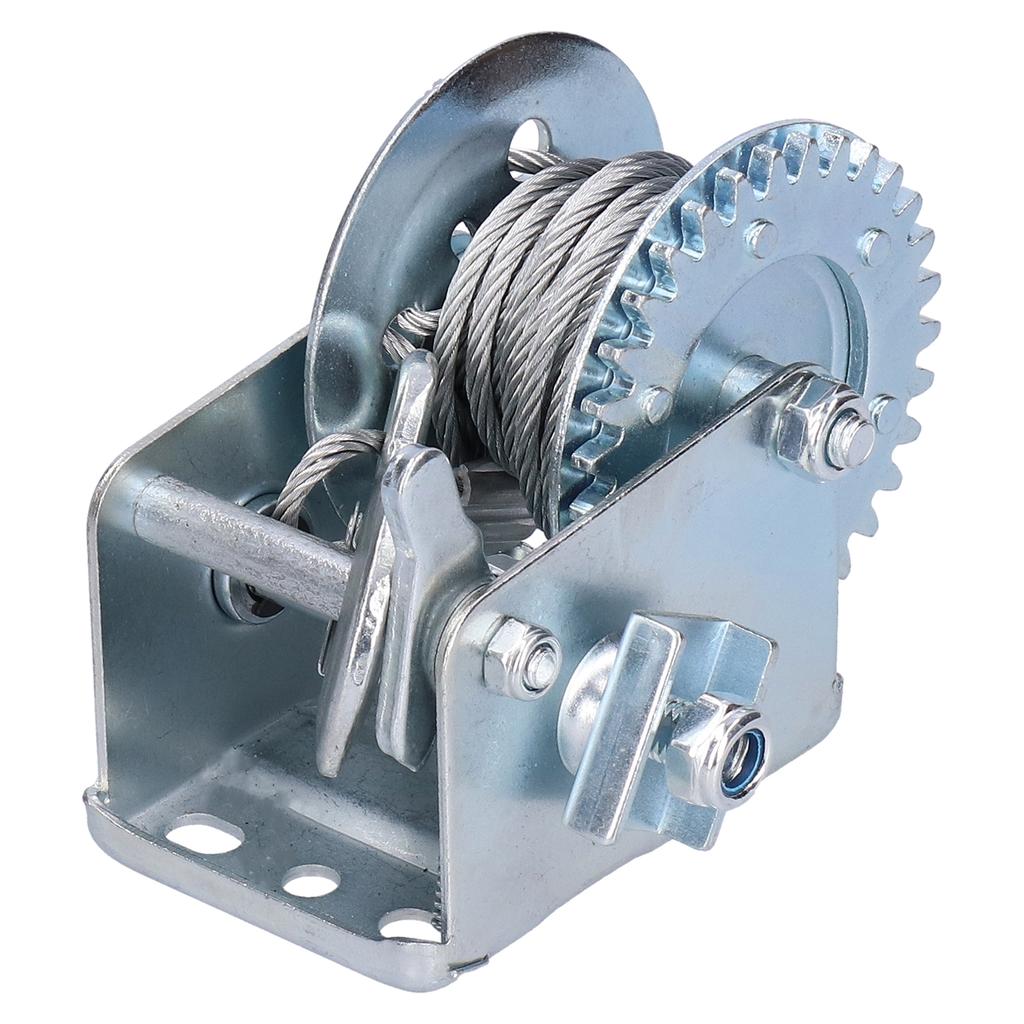 600LBS Manual Winch with 6M Steel Rope Hand Crank Cable Gear Single Speed Trailer Winch