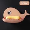 1PCS Small Whale Soap Box Free Punch Bathroom Drain Soap Rack Bathroom Wall Mounted Soap Organizer Shelf LM