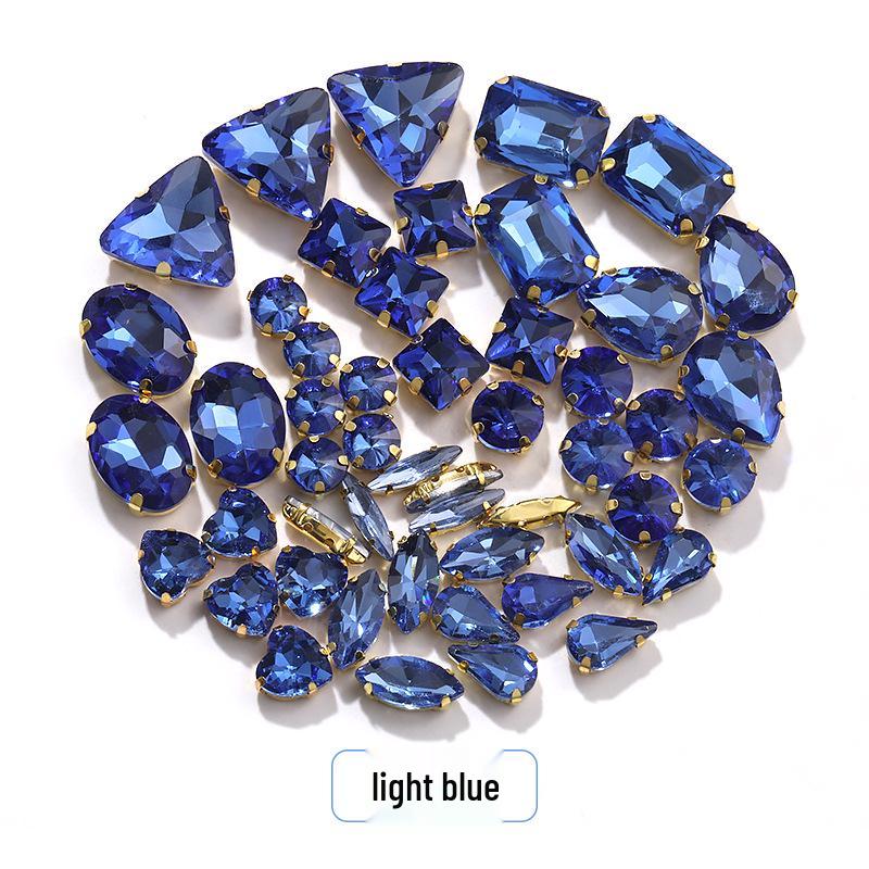 Ručně šité smíšené drápkové křišťálové skleněné kamínky pro svatební šaty a doplňky k náramkům