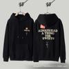 Mens Oversized Hooded Sweatshirt With Reversed Hook Print Loose Fit Cotton Pullover Fall Streetwear