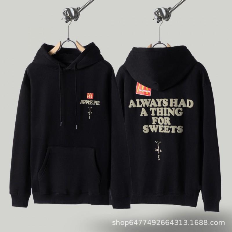 Mens Oversized Hooded Sweatshirt With Reversed Hook Print Loose Fit Cotton Pullover Fall Streetwear