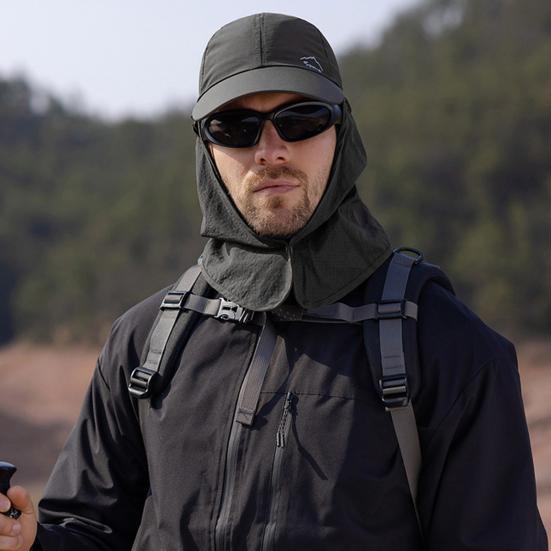 Cappello da Pesca con Design a Scialle Tesa Larga Protezione Solare Cappellino da Baseball Circonferenza Testa Regolabile Cappello da Sole da Trekking Outdoor