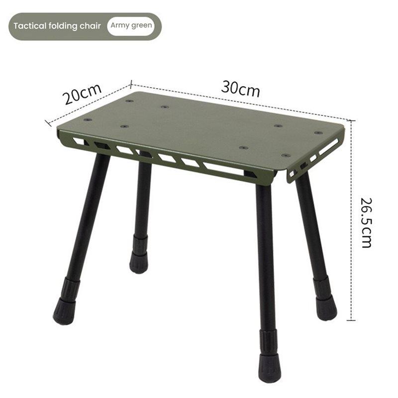 ABZC-Outdoor Table And Chair Dual-Use Table, Liftable Portable Stool Outdoor Fishing Camping Chair Desk