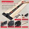 Multi-Shape Splicable Hole Punch Ruler: Automatic Click Point Multi-Functional T-Square for Woodworking