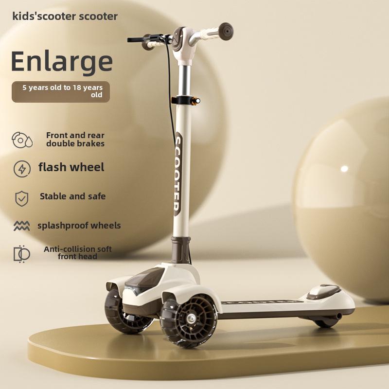 Flashing Three-Wheeled Foldable Kids Scooter for Teens