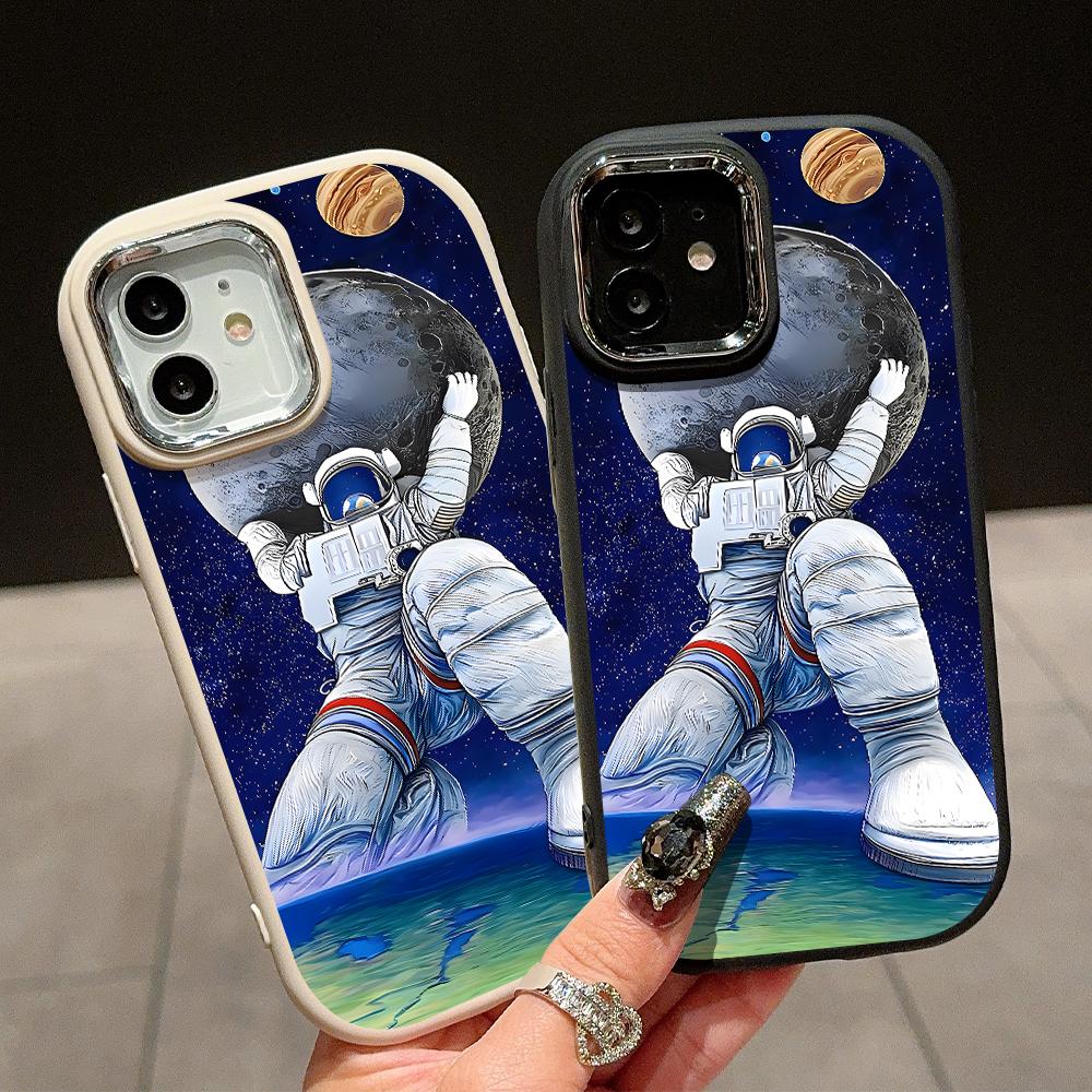 Solid Color Silver Edge Lens Soft Liquid Silicone Shockproof Phone Case for iPhone Samsung Huawei Honor Xiaomi Redmi OPPO Realme Vivo Infinix Tecno