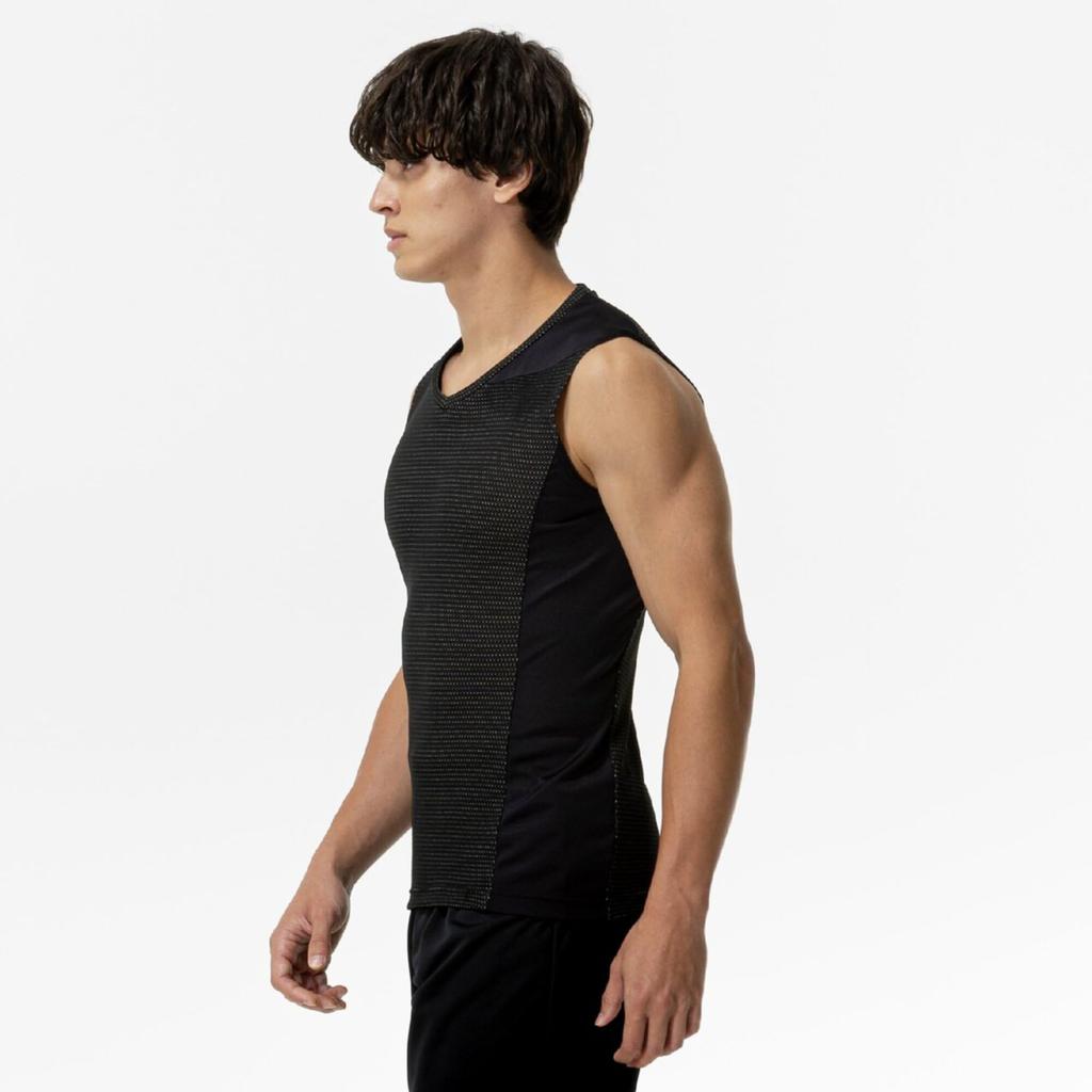 Fotbollskläder Dry Aeroflow Ice Undertröja, Ärmlös Linne, Mycket Ventilerande och Svalkande, P2MAC080, Unisex, Svart, Storlek M