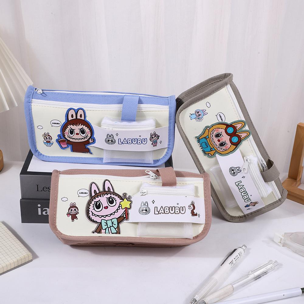 New pencil case large capacity high value cartoon stationery bag ins style primary school student pencil case