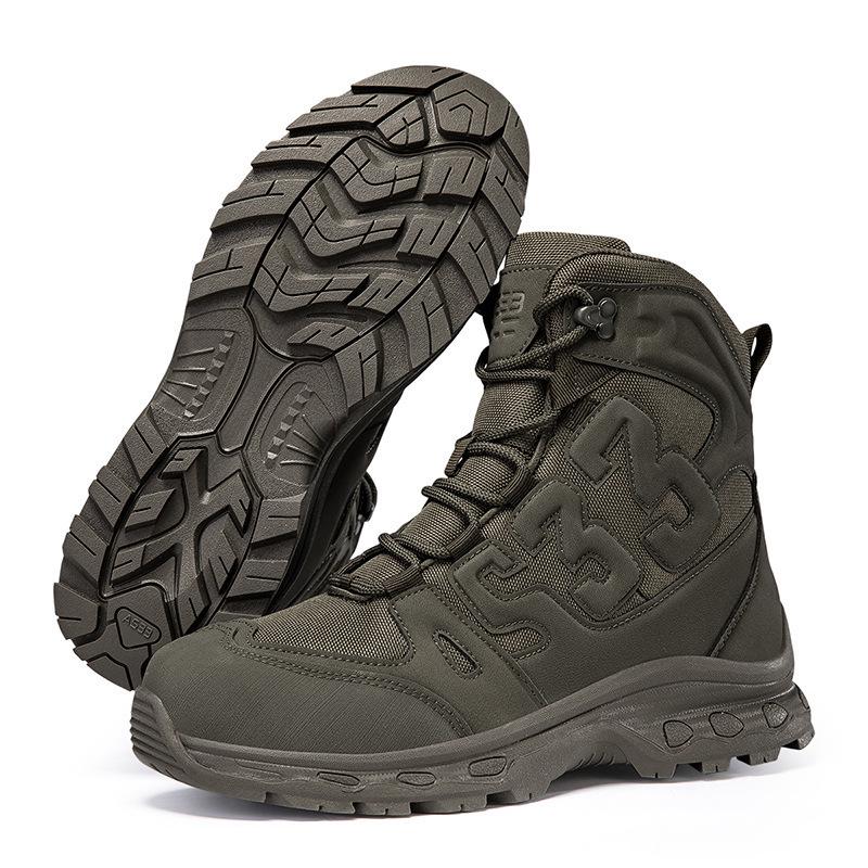 Plus Size Men s High-Top Tactical Hiking Boots for Outdoor Sports and Mountaineering 40 армия зеленый