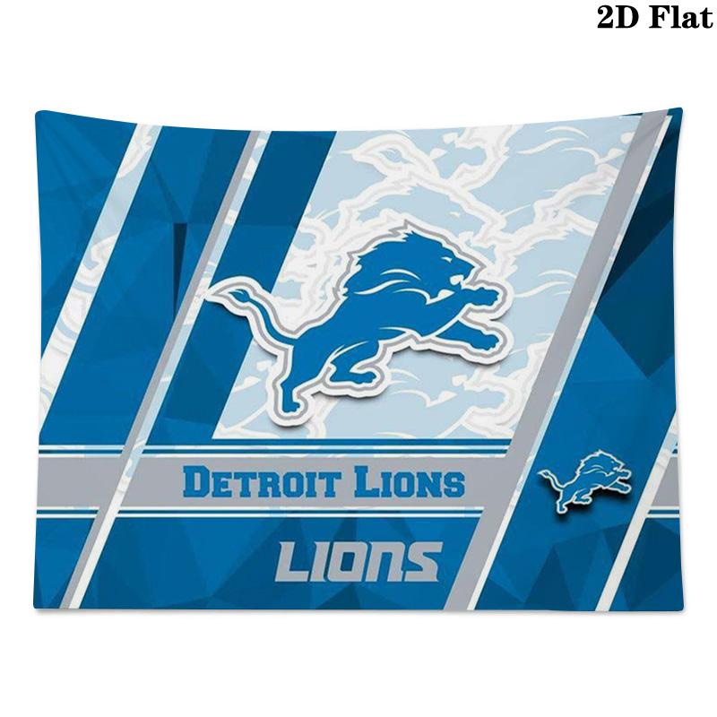 Detroit Lions Wall Tapestry Aesthetic Wall Hanging Printed Fabric Blanket Decorative Tapestries for Bedroom Living Room Home Decor